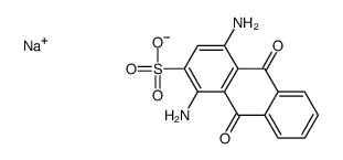 sodium 1,4-diamino-9,10-dihydro-9,10-dioxoanthracene-2-sulphonate结构式