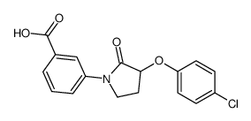 3-[3-(4-chlorophenoxy)-2-oxopyrrolidin-1-yl]benzoic acid Structure