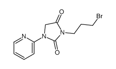 3-(3-bromopropyl)-1-pyridin-2-ylimidazolidine-2,4-dione结构式