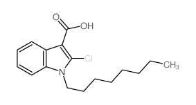 2-chloro-1-octyl-indole-3-carboxylic acid Structure