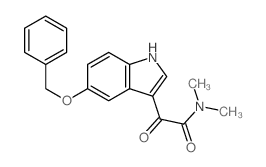 N,N-dimethyl-2-oxo-2-(5-phenylmethoxy-1H-indol-3-yl)acetamide结构式
