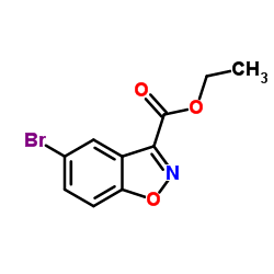 5-溴-1,2-苯并异恶唑-3-甲酸乙酯结构式