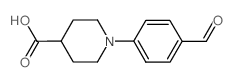 1-(4-formylphenyl)piperidine-4-carboxylic acid Structure
