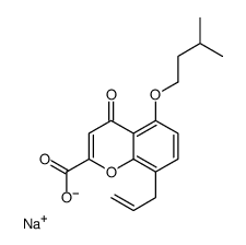 sodium,5-(3-methylbutoxy)-4-oxo-8-prop-2-enylchromene-2-carboxylate Structure