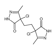 1,2-dimethylene-4,4'-bis(3-methyl-4-chloro-2-pyrazolin-5-one)结构式