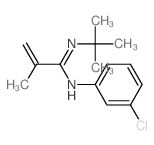 N-(3-chlorophenyl)-2-methyl-N-tert-butyl-prop-2-enimidamide结构式