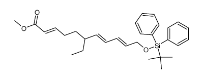 methyl 9-(tert-butylduphenylsiloxy)-6-ethyl-2,7,9-undecatrienoate结构式