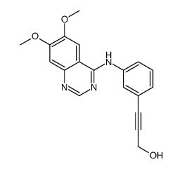 3-[3-[(6,7-dimethoxyquinazolin-4-yl)amino]phenyl]prop-2-yn-1-ol Structure