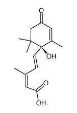 (S)-5-(1-hydroxy-2,6,6,-trimethyl-4-oxo-2-cyclohexen-1-yl)-3-methyl-(2Z,4E)-pentadienoic acid Structure