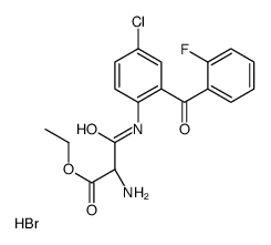 ethyl 3-[[4-chloro-2-(2-fluorobenzoyl)phenyl]amino]-3-oxo-alaninate monohydrobromide结构式