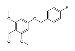 4-[(4-fluorophenyl)methoxy]-2,6-dimethoxybenzaldehyde Structure