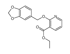ethyl 2-(1,3-benzodioxol-5-ylmethoxy)pyridine-3-carboxylate结构式