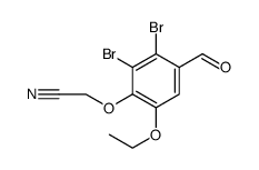 Acetonitrile, 2-(2,3-dibromo-6-ethoxy-4-formylphenoxy) Structure