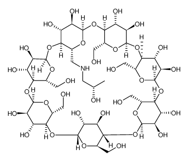 β-Cyclodextrin, 6A-deoxy-6A-[[(2S)-2-hydroxypropyl]amino]结构式