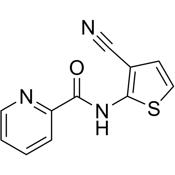 N-(3-氰基噻吩-2-基)吡啶-2-甲酰胺结构式