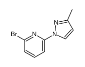 6-(3-METHYL-1H-PYRAZOL-1-YL)-2-BROMOPYRIDINE结构式