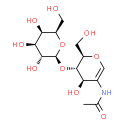 2-(acetylamino)-1,5-anhydro-2-deoxy-4-O-b-D-galactopyranosyl-D-arabino-Hex-1-enitol Structure