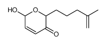 2-hydroxy-6-(4-methylpent-4-enyl)-2H-pyran-5-one结构式