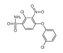 2-chloro-4-(3-chlorophenoxy)-3-nitrobenzenesulfonamide Structure