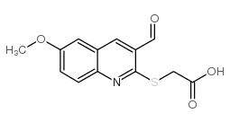 [(3-甲酰基-6-甲氧基喹啉-2-基)硫代]乙酸结构式