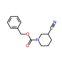 Benzyl 3-cyano-1-piperidinecarboxylate Structure