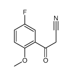 2-氰基-1-(5-氟-2-甲氧基苯基)-乙酮结构式