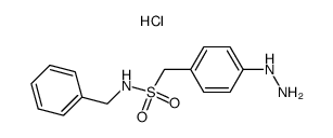 4-Hydrazino-N-(phenylmethyl)benzenemethanesulphonamide, hydrochloride Structure