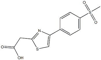 {4-[4-(Methylsulfonyl)phenyl]-1,3-thiazol-2-yl}acetic acid Structure