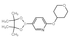2-(TETRAHYDRO-PYRAN-4-YLOXY)-5-(4,4,5,5-TETRAMETHYL-[1,3,2]DIOXABOROLAN-2-YL)-PYRIDINE Structure