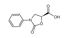 (S)-2-oxo-3-phenyloxazolidine-5-carboxylic acid结构式