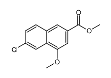 methyl 6-chloro-4-methoxynaphthalene-2-carboxylate结构式