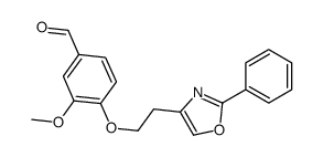 3-methoxy-4-[2-(2-phenyl-1,3-oxazol-4-yl)ethoxy]benzaldehyde结构式