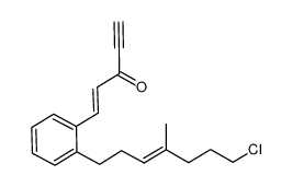 (1E)-1-(2-(7-chloro-4-methylhept-3-enyl)phenyl)pent-1-en-4-yn-3-one Structure
