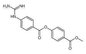 (4-methoxycarbonylphenyl) 4-(diaminomethylideneamino)benzoate结构式
