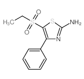 2-氨基-5-(乙基磺酰基)-4-苯基-1,3-噻唑结构式