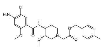 4-methylbenzyl 2-((3S,4R)-4-(4-amino-5-chloro-2-methoxybenzamido)-3-methoxypiperidin-1-yl)acetate Structure