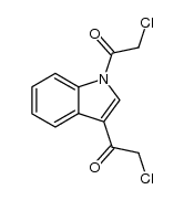 2-chloro-1-(1-chloroacetyl-indol-3-yl)-ethanone结构式