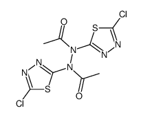 N,N'-diacetyl-N,N'-bis-(5-chloro-[1,3,4]thiadiazol-2-yl)-hydrazine结构式