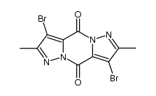 3,8-dibromo-2,7-dimethyl-4H,9H-dipyrazolo[5,1-a,5',1'-d]pyrazine-4,9-dione Structure