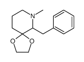1,4-Dioxa-7-azaspiro(4,5)decane, 7-methyl-6-(phenylmethyl)- picture