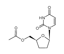 5'-O-acetyl-2',3'-dideoxyuridine Structure