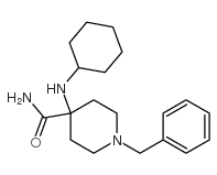 1-苄基-4-(环己基氨基)哌啶-4-羧酰胺结构式