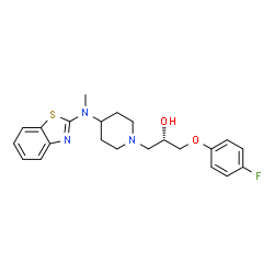 (S)-4-[(Benzothiazol-2-yl)methylamino]-α-[(4-fluorophenoxy)methyl]-1-piperidineethanol Structure