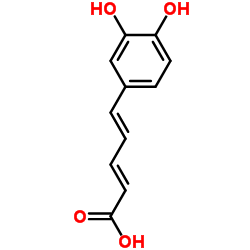 2,4-Pentadienoic acid, 5-(3,4-dihydroxyphenyl)- (9CI) Structure