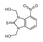 1,3-bis(hydroxymethyl)-4-nitrobenzimidazole-2-thione结构式