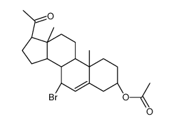 7-溴-3-O-乙酰孕烯醇酮结构式