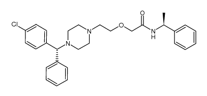 (R)-2-[2-[4-[(4-chlorophenyl)phenylmethyl]-1-piperazinyl]ethoxy]-1-(S)-[N-(1-phenyIethyl)]acetamide Structure