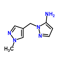 1-[(1-Methyl-1H-pyrazol-4-yl)methyl]-1H-pyrazol-5-amine结构式