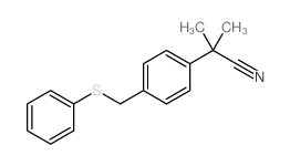 2-甲基-2-(4-((苯基硫代)甲基)苯基)丙腈结构式