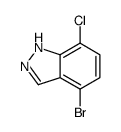 4-溴-7-氯-1H-吲唑结构式